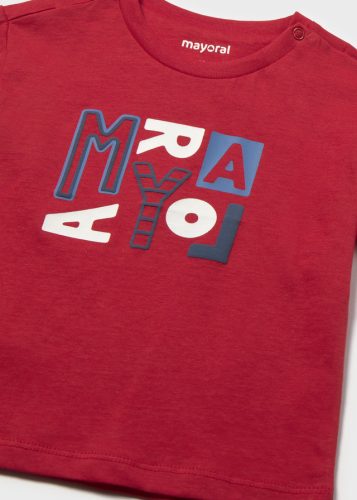 Mayoral baba rövid ujjú póló – feliratos • Tomate