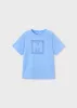 Mayoral fiú rövid ujjú basic póló – „M” mintás • Celeste