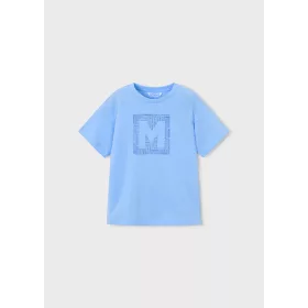   Mayoral fiú rövid ujjú basic póló – „M” mintás • Celeste