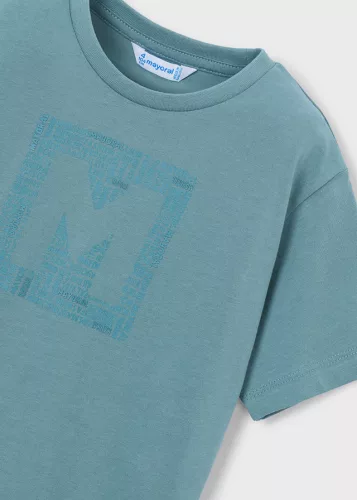 Mayoral fiú rövid ujjú basic póló – „M” mintás • Alga