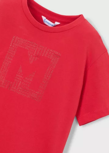 Mayoral fiú rövid ujjú basic póló – „M” mintás • Tomate