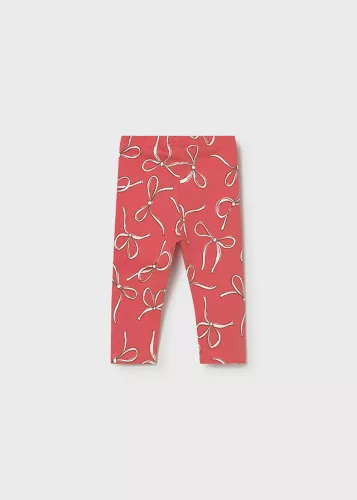 Mayoral baba leggings – flamingó rózsaszín masnis mintával