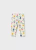 Mayoral baba leggings – krém alapon tulipán mintával, lila