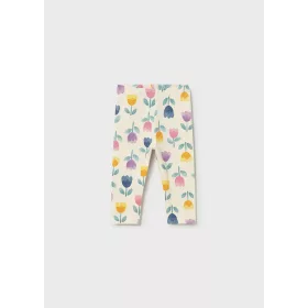   Mayoral baba leggings – krém alapon tulipán mintával, lila