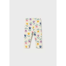   Mayoral baba leggings – krém alapon tulipán mintával, lila