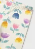 Mayoral baba leggings – krém alapon tulipán mintával, lila