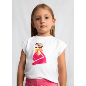 Mayoral lány mintás póló – Blanco