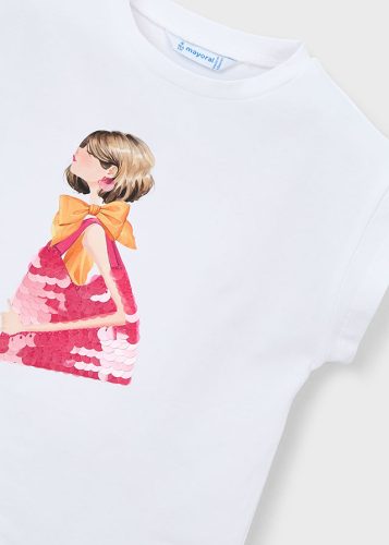 Mayoral lány mintás póló – Blanco