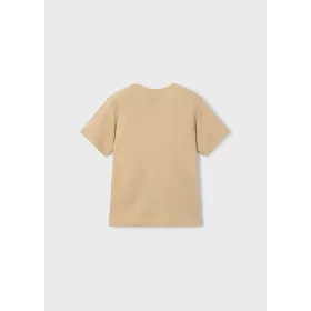   Mayoral fiú póló – focis mintával, „League” felirattal, világosbarna