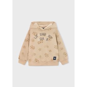 Mayoral fiú kapucnis pulóver – focis mintás, bézs