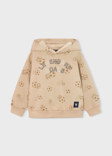 Mayoral fiú kapucnis pulóver – focis mintás, bézs