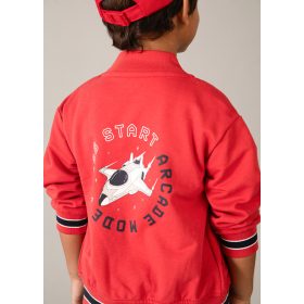   Mayoral fiú patentos pulóver – piros, űrhajós mintával