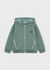 Mayoral fiú kapucnis pulóver – zsályazöld, cipzáras