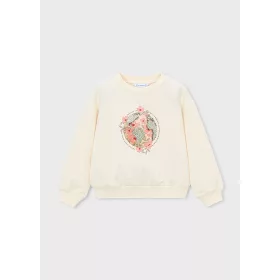  Mayoral kislány pulóver – virágos föld mintával, krém