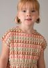 Mayoral horgolt mintás kislány ruha – mandarin árnyalat