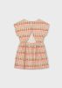 Mayoral horgolt mintás kislány ruha – mandarin árnyalat