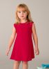 Mayoral kislány ruha – élénk piros, strasszos nyakrésszel