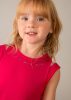 Mayoral kislány ruha – élénk piros, strasszos nyakrésszel
