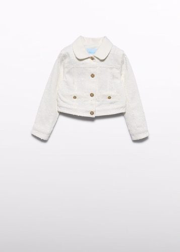 Abel & Lula elegáns flitteres kislány dzseki – törtfehér