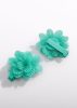 Abel & Lula tüll virágos hajcsat szett (2 db) – jade zöld