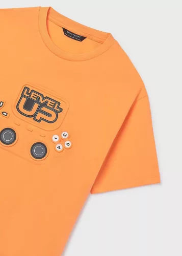 Mayoral fiú rövid ujjú póló – narancs  „Level Up” gamer mintával
