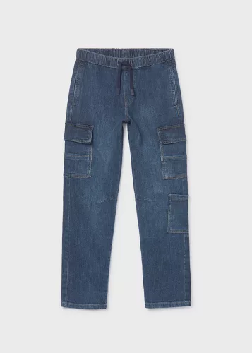 Mayoral sötétkék fiú Jogger Fit cargo farmernadrág – Jogger Fit, cargo farmer modell