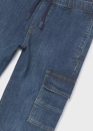 Mayoral sötétkék fiú Jogger Fit cargo farmernadrág – Jogger Fit, cargo farmer modell