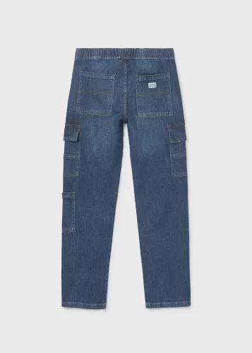 Mayoral sötétkék fiú Jogger Fit cargo farmernadrág – Jogger Fit, cargo farmer modell