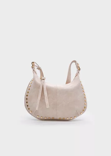 Szegecses kislány válltáska – homok