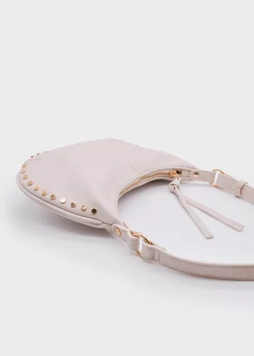 Szegecses kislány válltáska – homok