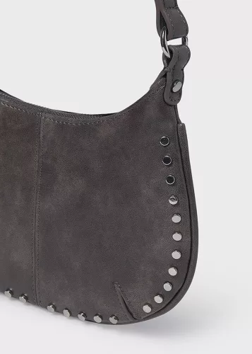 Szegecses kislány válltáska – szürke