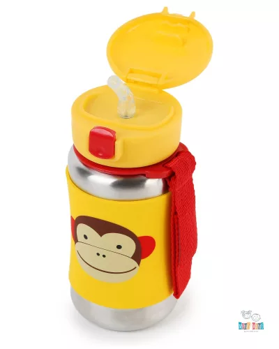 Skip Hop Zoo Monkey - szívószálas üveg -termosz