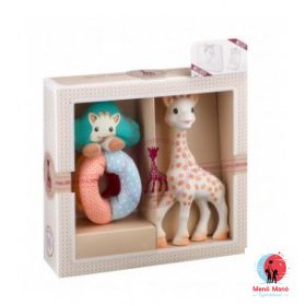   Sophiesticated ajándékszett Sophie zsiráf + textil csörgő